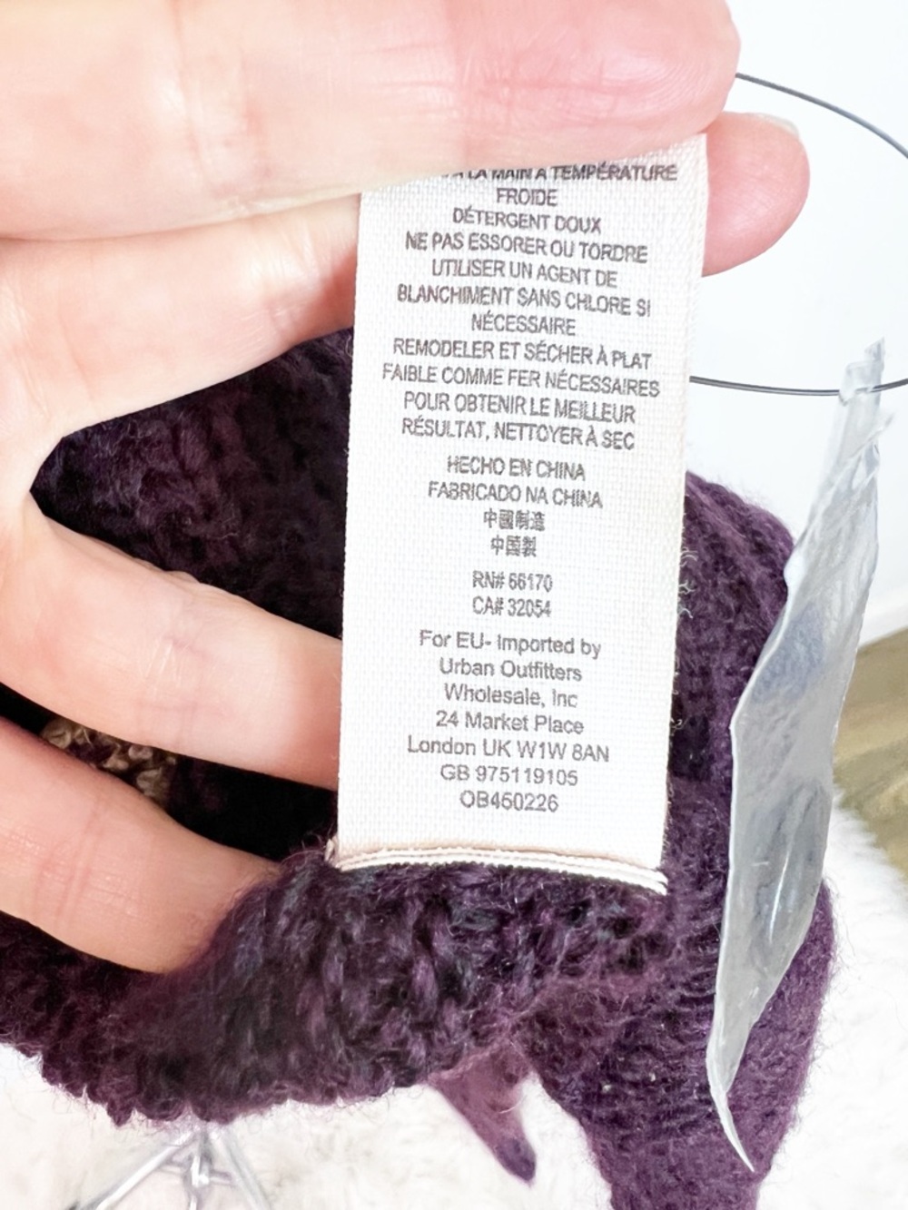 FREE PEOPLE FAIR ISLE SPLIT NECK PURPLE TAN SWEATER WOMENS SZ LARGE NWT - Picture 4 of 8